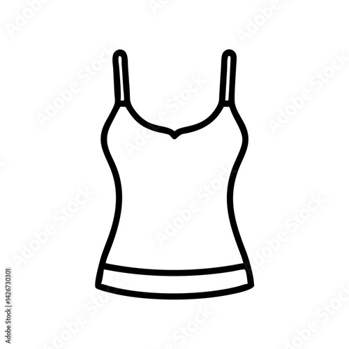 camisole clothing dresses line drawn outline vector art - illustration of camisole fashion clothes isolated transparent background
