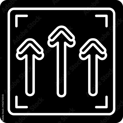 Multiple Up Arrow Icon