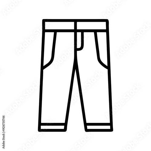 chinos clothing dresses line drawn outline vector art - illustration of chinos fashion clothes isolated transparent background