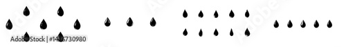 Create water droplets in various forms through doodling, as seen in a hand-drawn modern illustration of droplets or tears, suitable for multiple platforms