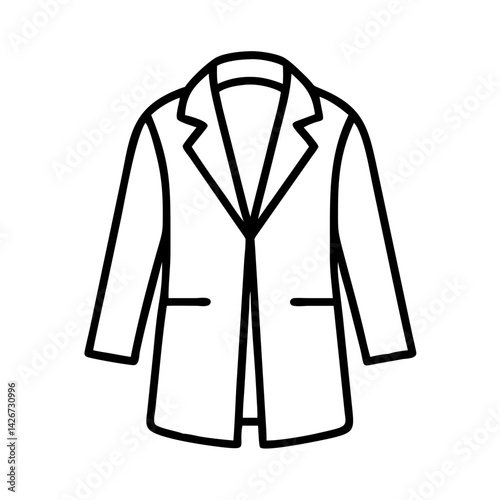 coat clothing dresses line drawn outline vector art - illustration of coat fashion clothes isolated transparent background