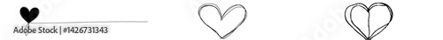 The image is a modern hand-drawn heart illustration, characterized by a continuous one line art drawing and a wavy line, set against a white background
