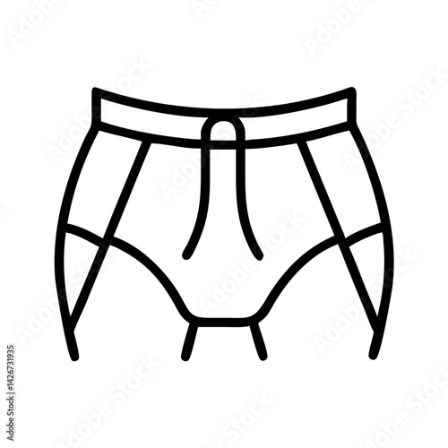 garter belt clothing dresses line drawn outline vector art - illustration of garter belt fashion clothes isolated transparent background