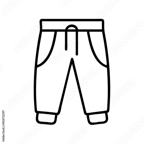 joggers clothing dresses line drawn outline vector art - illustration of joggers fashion clothes isolated transparent background
