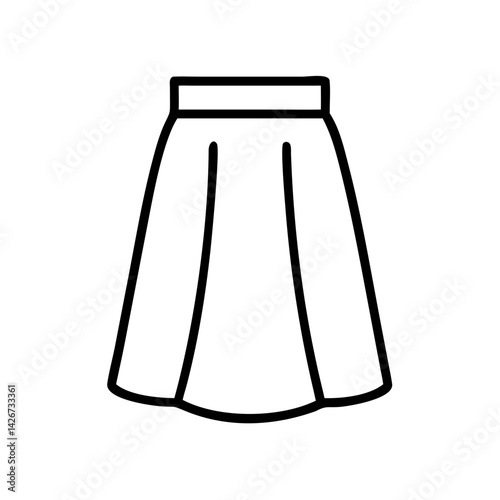 maxi skirt clothing dresses line drawn outline vector art - illustration of maxi skirt fashion clothes isolated transparent background