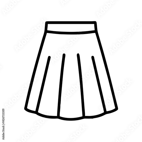 maxi skirt clothing dresses line drawn outline vector art - illustration of maxi skirt fashion clothes isolated transparent background