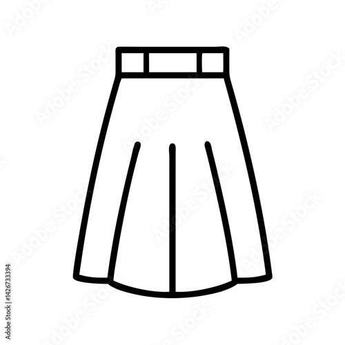 maxi skirt clothing dresses line drawn outline vector art - illustration of maxi skirt fashion clothes isolated transparent background