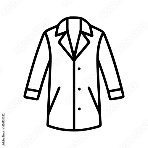 overcoat clothing dresses line drawn outline vector art - illustration of overcoat fashion clothes isolated transparent background