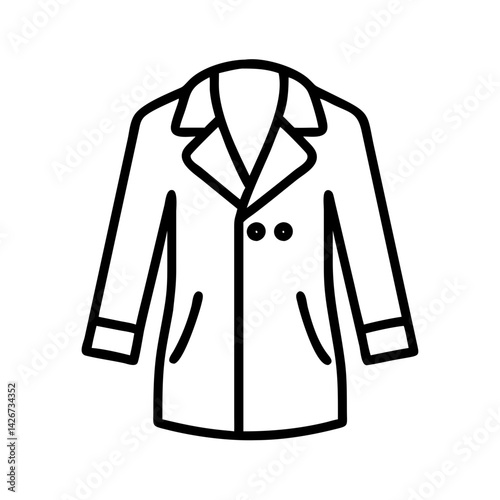 overcoat clothing dresses line drawn outline vector art - illustration of overcoat fashion clothes isolated transparent background
