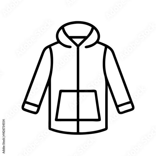 parka clothing dresses line drawn outline vector art - illustration of parka fashion clothes isolated transparent background