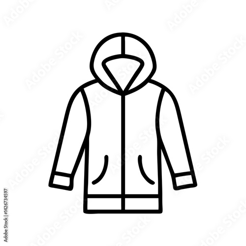 parka clothing dresses line drawn outline vector art - illustration of parka fashion clothes isolated transparent background
