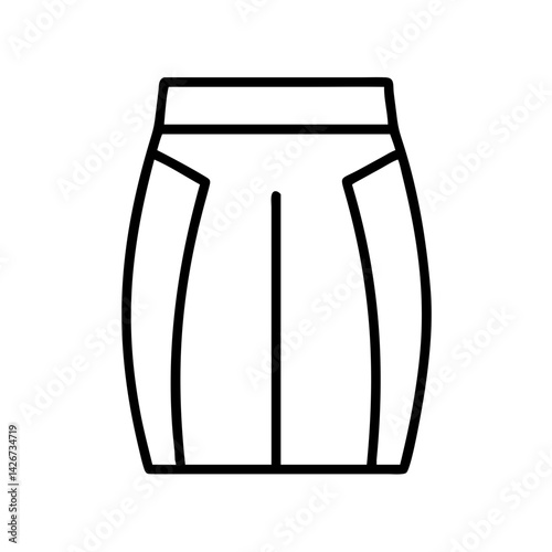 pencil skirt clothing dresses line drawn outline vector art - illustration of pencil skirt fashion clothes isolated transparent background