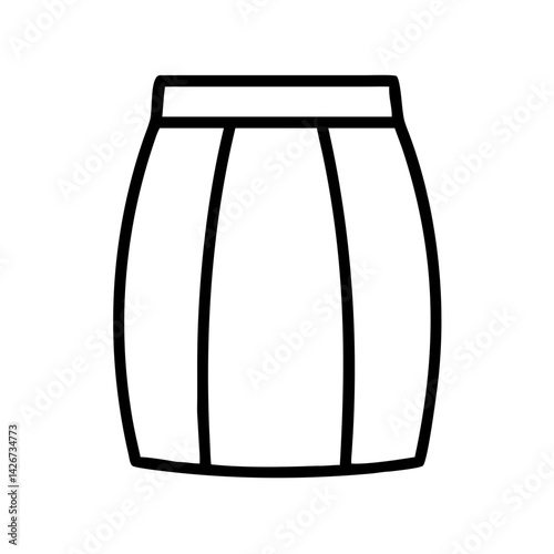 pencil skirt clothing dresses line drawn outline vector art - illustration of pencil skirt fashion clothes isolated transparent background