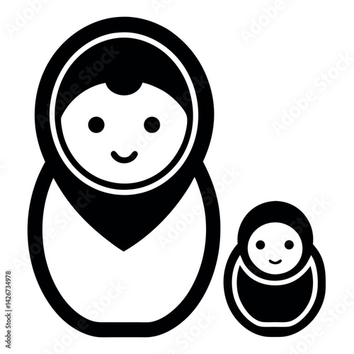 Cute Baby Icons in Different Wraps line art vector design