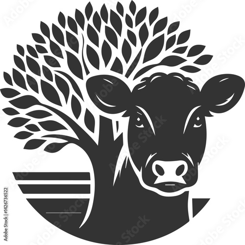 Angus cattle silhouette