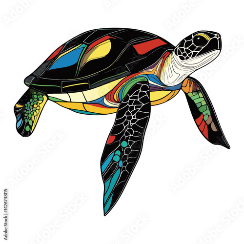 turtle, reptile, vector, transparent background