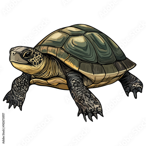 turtle, reptile, vector, transparent background