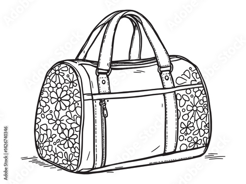 Gym bag line art trendy design for sports and workout gear