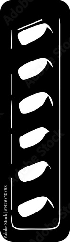 Vector illustration of black and white medical equipment icons. Includes tools like stethoscopes, syringes, and scissors alongside heart rate symbols. Great for health-care designs and medical-themed 