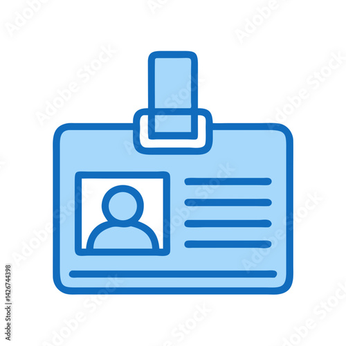 ID Badge with Card Slot Icon Design