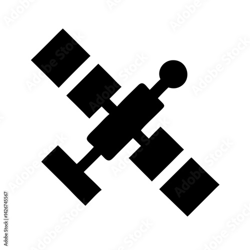 International Space Station Orbiting Icon Design