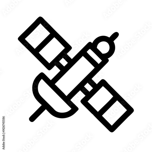 International Space Station Orbiting Icon Design