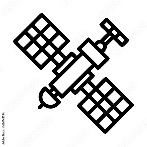 International Space Station Orbiting Icon Design
