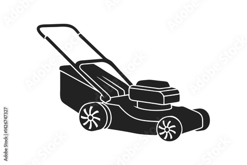 Lawnmower silhouette vector illustration