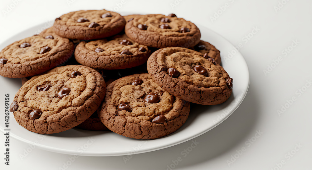chocolate chip cookies on a plate chocolate chip cookies on a plate