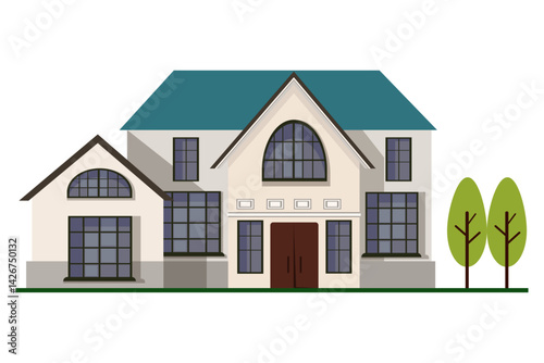 House Vector Illustration Modern Urban Style Design