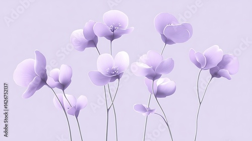 Lavender Flowers with Soft Pastel Background.