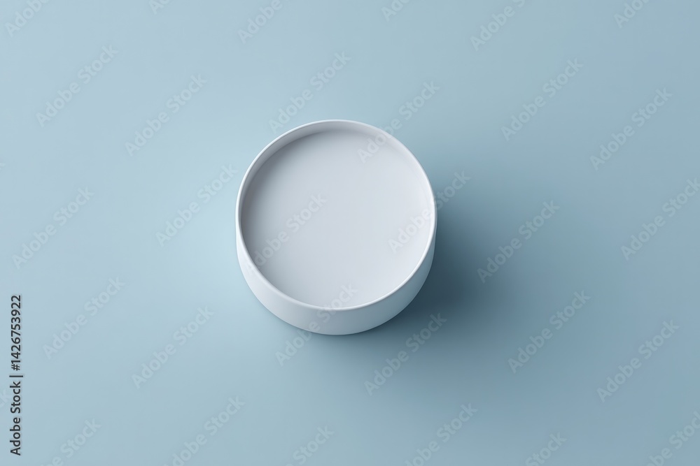 minimalistic food podium with ample copy space on clean solid background top-down view minimalistic food podium with ample copy space on clean solid background top-down view