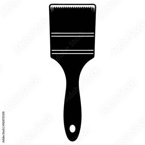 Paintbrush silhouette vector illustration