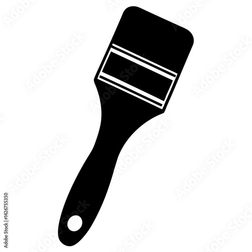 Paintbrush silhouette vector illustration