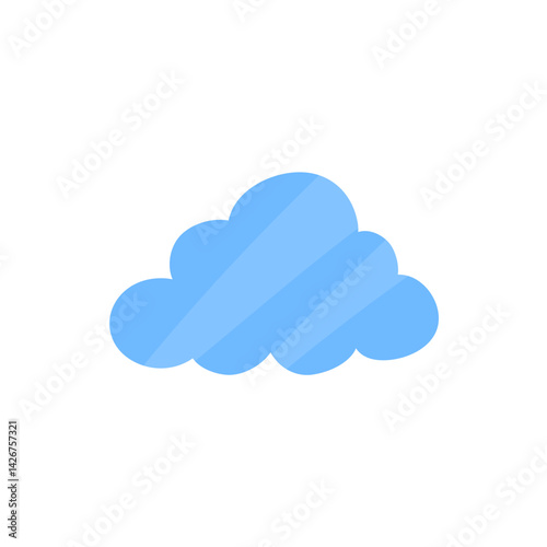 Cloud shape sticker icon