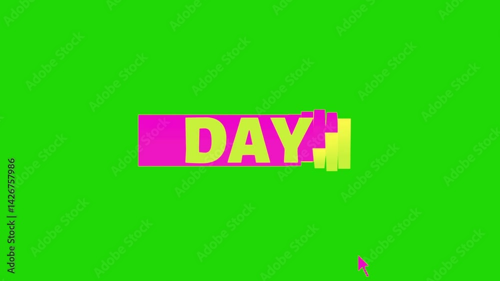 Holiday intro. Happy Mother's Day - graphic text animation on green screen. Popup text Happy Mother's Day and cursor click. Holiday intro. Happy Mother's Day - graphic text animation on green screen. Popup text Happy Mother's Day and cursor click.