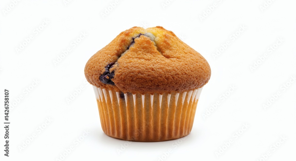 Chocolate muffin isolated on white background Chocolate muffin isolated on white background