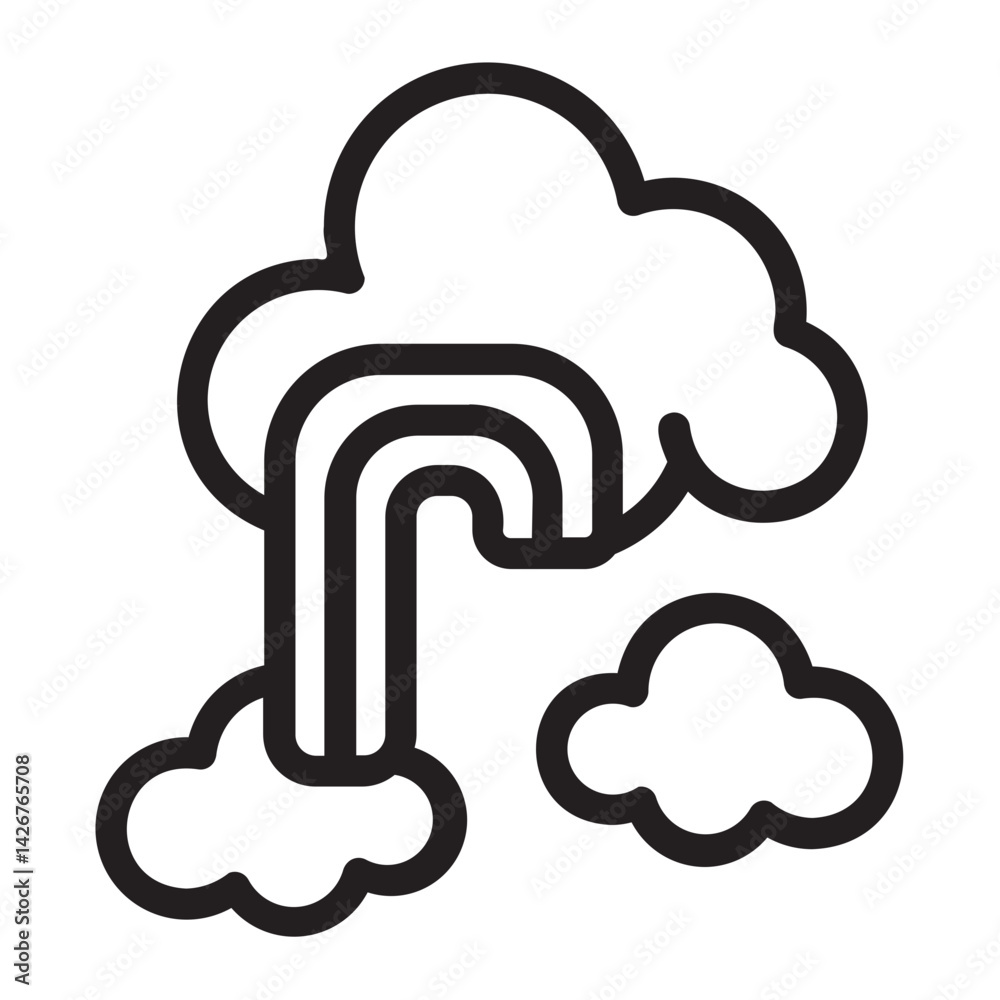 rainbow line icon rainbow line icon
