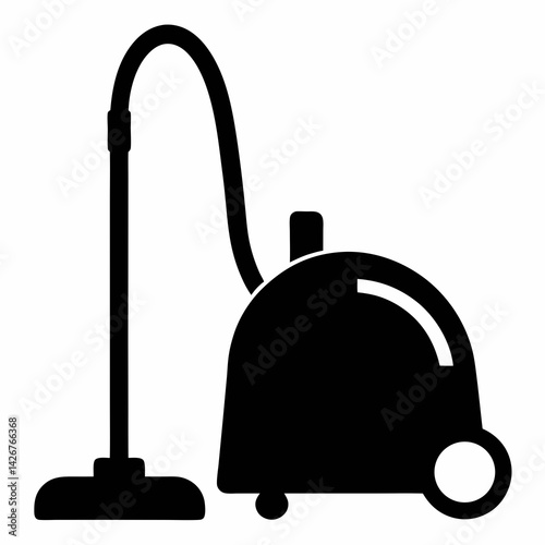 Vacuum cleaner silhouette vector illustration