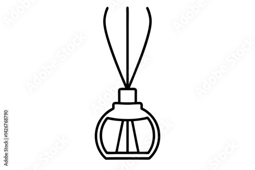 Scent Diffuser Line Art Vector Illustration