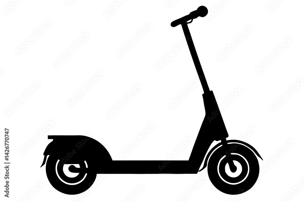 Scooter silhouette vector illustration Scooter silhouette vector illustration