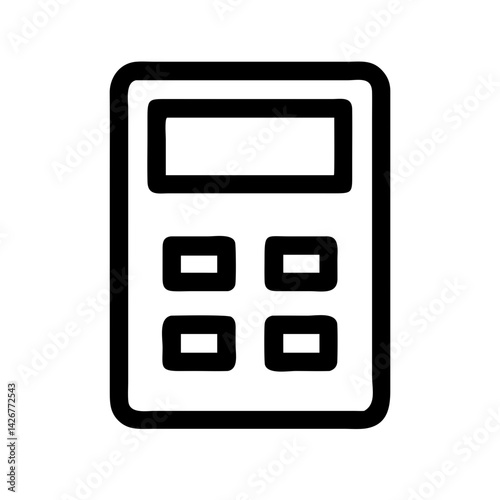 Math Calculator with Digital Display Icon Design