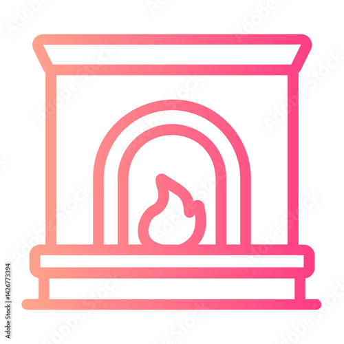 Fireplace  gradient icon