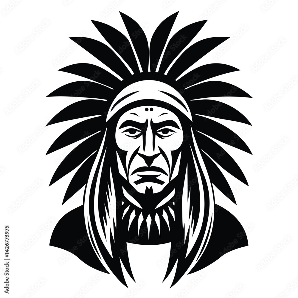 Obraz premium lion head vector illustration