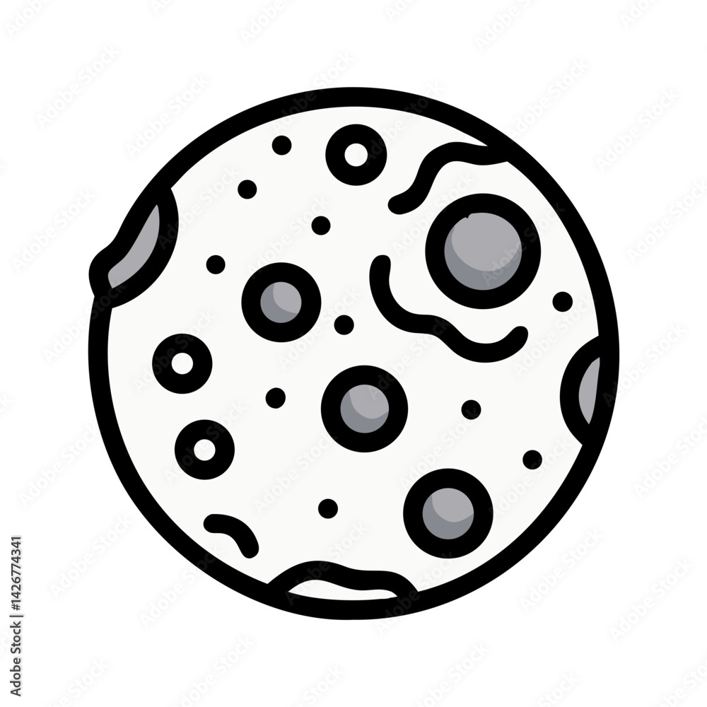 Moon Surface Texture Cratered Icon Design Moon Surface Texture Cratered Icon Design