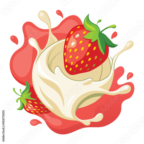 Strawberry milk splash