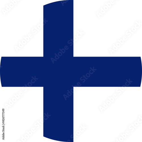 Finland flag illustrator national of round
