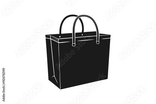 Shopping bag silhouette vector illustration
