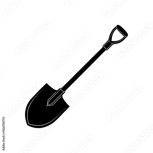 Shovel Silhouette vector illustration