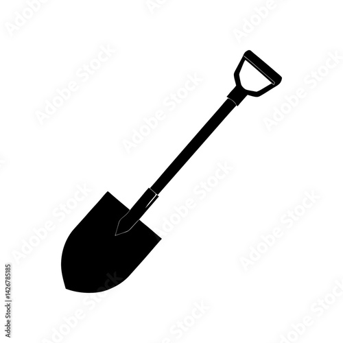 Shovel Silhouette vector illustration